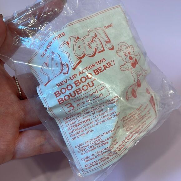 Yo-Yogi Rev Up Action Toys Boo Boo Bear 1991 McDonalds Happy Meal Toy Original… - Picture 2 of 4